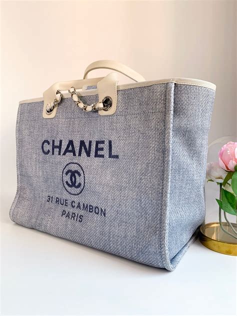 chanel tote bag canvas blue|chanel tote bag canvas small.